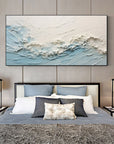 Multicolor Oceanic Serenity - Abstract Textured Wave Wall Art - Artwallpainting