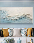 Multicolor Oceanic Serenity - Abstract Textured Wave Wall Art - Artwallpainting