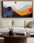 Multicolor Orbiting Dreams Textured Vision - Artwallpainting