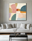 Multicolor Pastel Horizons Abstract Canvas - Artwallpainting