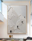 Multicolor Path To The Summit Textured Oil Art - Artwallpainting