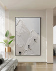 Multicolor Path To The Summit Textured Oil Art - Artwallpainting