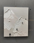 Multicolor Path To The Summit Textured Oil Art - Artwallpainting