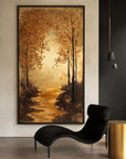 Multicolor Pathway - Hand-Painted Landscape Oil Painting For Home - Artwallpainting