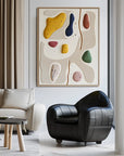 Multicolor Playful Abstraction-Modern Space Healing Abstract Wall Art - Artwallpainting