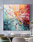 Multicolor Radiant Burst - Vibrant Abstract Wall Art - Artwallpainting