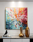 Multicolor Radiant Burst - Vibrant Abstract Wall Art - Artwallpainting