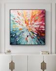 Multicolor Radiant Burst - Vibrant Abstract Wall Art - Artwallpainting