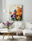 Multicolor Radiant Garden Textured Canvas - Artwallpainting