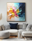 Multicolor Radiant Petals Abstract Art - Artwallpainting