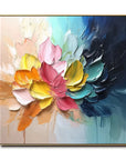 Multicolor Radiant Petals Abstract Art - Artwallpainting