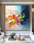 Multicolor Radiant Petals Abstract Art - Artwallpainting