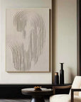 Multicolor Rippled Elegance Minimalist Textured Wall Art - Artwallpainting