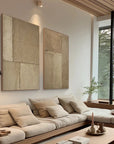 Multicolor Rustic Harmony Textured Neutral Canvas Set Of 2 - Artwallpainting