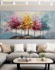 Multicolor Seasons Symphony Canvas Art - Artwallpainting