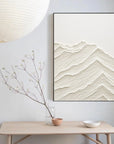 Multicolor Serene Horizons Minimalist Textured Mountain Artwork - Artwallpainting