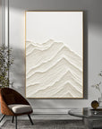 Multicolor Serene Horizons Minimalist Textured Mountain Artwork - Artwallpainting