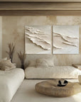 Multicolor Serene Layers Diptych Canvas - Artwallpainting