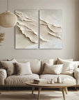 Multicolor Serene Layers Diptych Canvas - Artwallpainting
