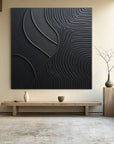 Multicolor Serene Leaves - Abstract Textured Wall Art - Artwallpainting