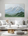 Multicolor Serene Peaks Textured Canvas - Artwallpainting