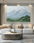 Multicolor Serene Peaks Textured Canvas - Artwallpainting