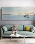 Multicolor Serene Sky And Ocean Horizon Canvas Art - Artwallpainting