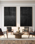 Multicolor Set Of Two Textured Abstract Wall Art - Minimalist Design - Artwallpainting