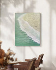 Multicolor Shoreline Whisper Textured Ocean Abstract Art - Artwallpainting