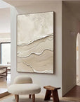 Multicolor Silent Dunes - Minimalist Textured Abstract Oil Painting In Neutral Tones - Artwallpainting