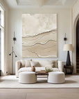 Multicolor Silent Dunes - Minimalist Textured Abstract Oil Painting In Neutral Tones - Artwallpainting
