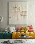 Multicolor Silent Formation-Wabi-Sabi Style Beige Three-Dimensional Abstract Wall Art - Artwallpainting