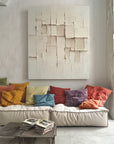 Multicolor Silent Formation-Wabi-Sabi Style Beige Three-Dimensional Abstract Wall Art - Artwallpainting