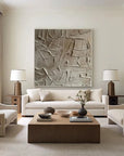 Multicolor Silent Fragments - Minimalist Wabi-Sabi Textured Abstract Oil Painting - Artwallpainting