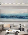 Multicolor Silent Waves-Modern Home Three-Dimensional Sea View Texture Wall Art - Artwallpainting