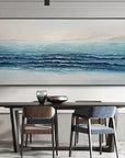 Multicolor Silent Waves-Modern Home Three-Dimensional Sea View Texture Wall Art - Artwallpainting