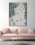 Multicolor Ski Sport Texture Wall Art Personalized Gift - Artwallpainting