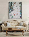 Multicolor Ski Sport Texture Wall Art Personalized Gift - Artwallpainting