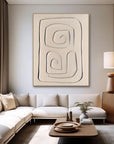 Multicolor Spiral Minimalist Textured Canvas Art - Artwallpainting