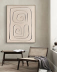 Multicolor Spiral Minimalist Textured Canvas Art - Artwallpainting
