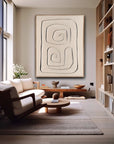 Multicolor Spiral Minimalist Textured Canvas Art - Artwallpainting