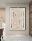 Multicolor Spiral Minimalist Textured Canvas Art - Artwallpainting