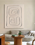 Multicolor Spiral Minimalist Textured Canvas Art - Artwallpainting