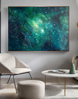 Multicolor Stellar Dreams - Hand-Painted Deep Sea Starry Sky Abstract Oil Painting Wall Art - Artwallpainting