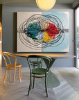 Multicolor Swirl Abstract Painting - Core Collision - Artwallpainting