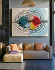 Multicolor Swirl Abstract Painting - Core Collision - Artwallpainting