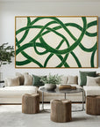 Multicolor Tangled Rhythm - Abstract Oil Painting For Textured Modern Wall Art - Artwallpainting