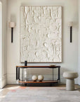 Multicolor Textured Abstract Canvas Art With Sculptural Patterns - Artwallpainting