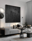 Multicolor Textured Canvas Wall Art - Abstract Minimalist Design - Artwallpainting