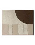 Multicolor Textured Earth Tones Art-Modern Minimalist Earth Tone Circle And Layered Hand-Painted Wall Art - Artwallpainting